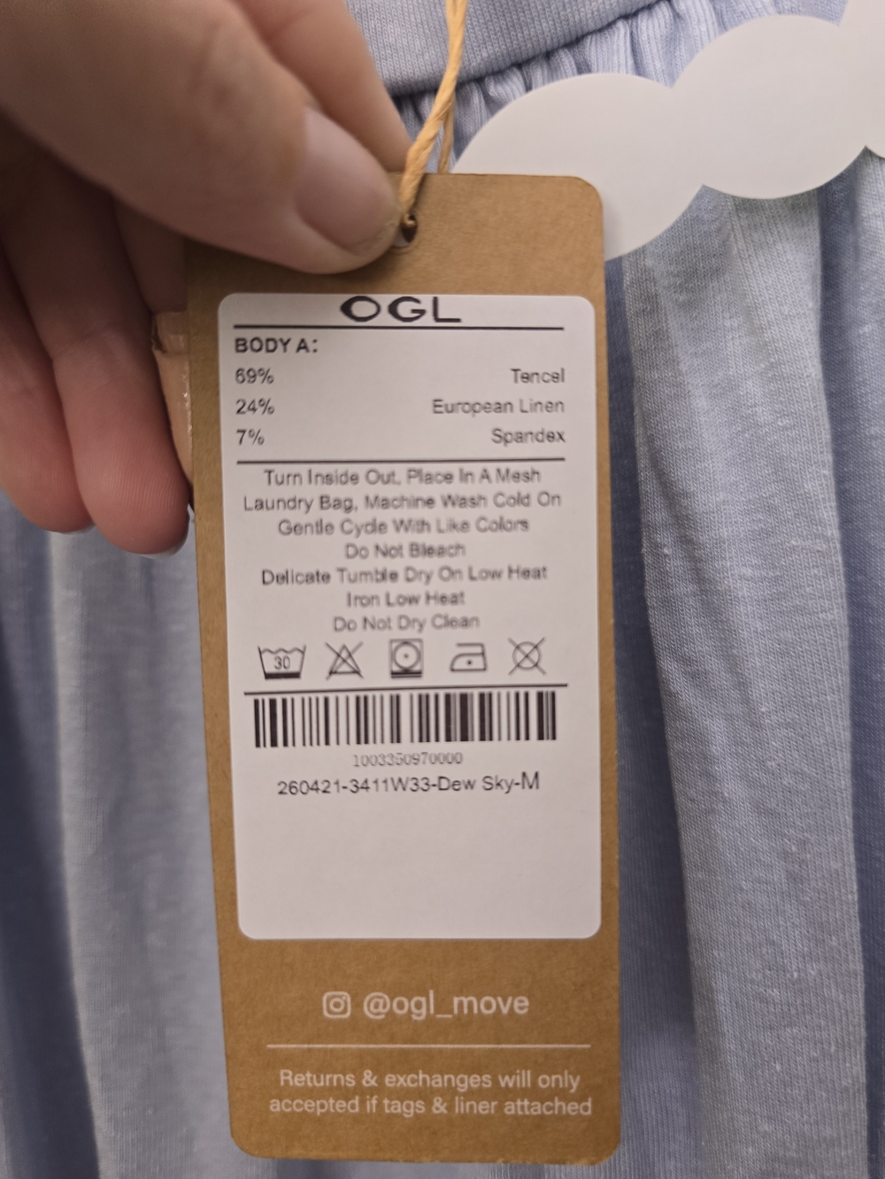 OGL Tencel-Linen 2Pcs Set Round Neck Top & A-Line Maxi Skirt with Pockets - Picture 7 of 16